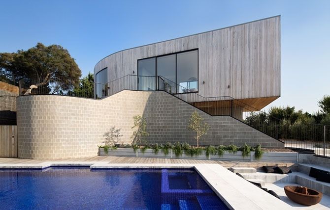 Parkside beach house flat roof design Cera Stribley Architects on Archify